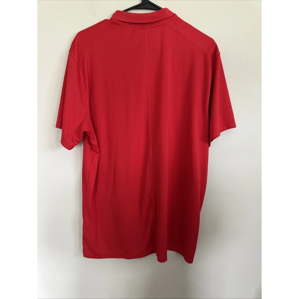 Nike Dri-FIT Standard Fit Men's Red Short Sleeve Golf Polo Shirt Size L